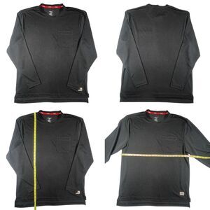 Wrangler Long Sleeve Performance T-Shirt Mens Large Black Crew Neck Work Wear